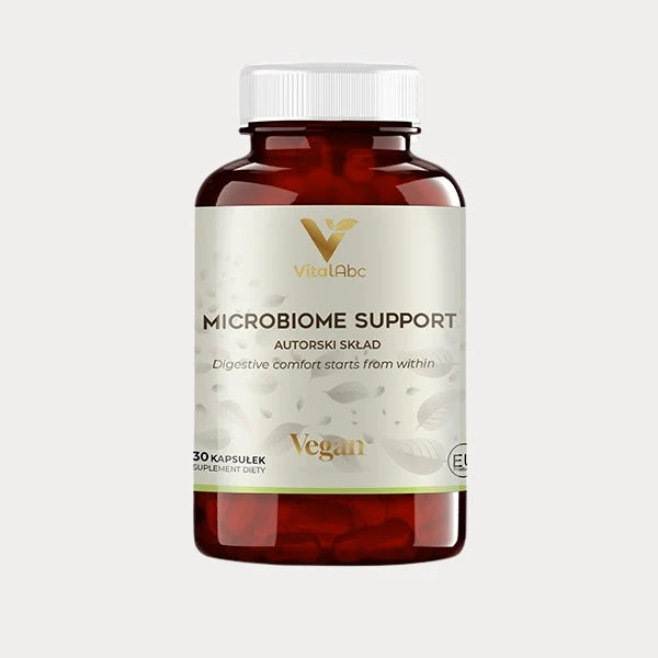 Suplement diety Microbiome Support na trawienie, gazy i wzdęcia