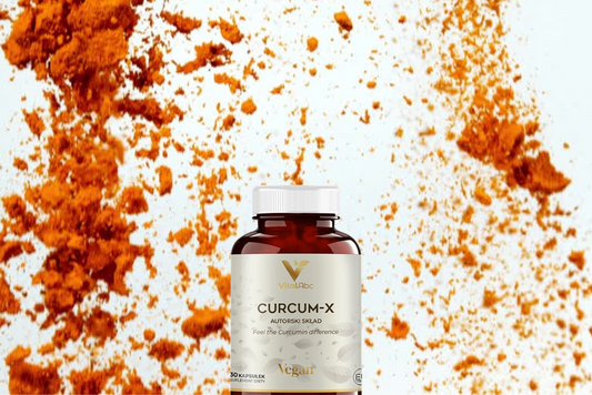 Butelka produktu Curcum-X z kurkumą i kurkuminą
