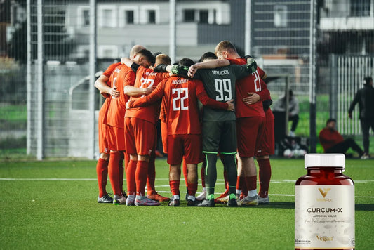 drużyna piłkarska i kurkumina dla wsparcia stawów
