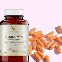 Image featuring Curcum-X  bottle with capsules