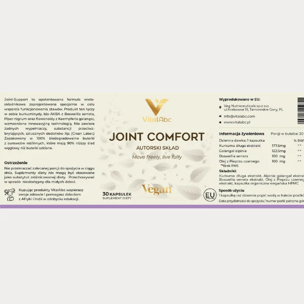 Joint Comfort Etykieta Główna